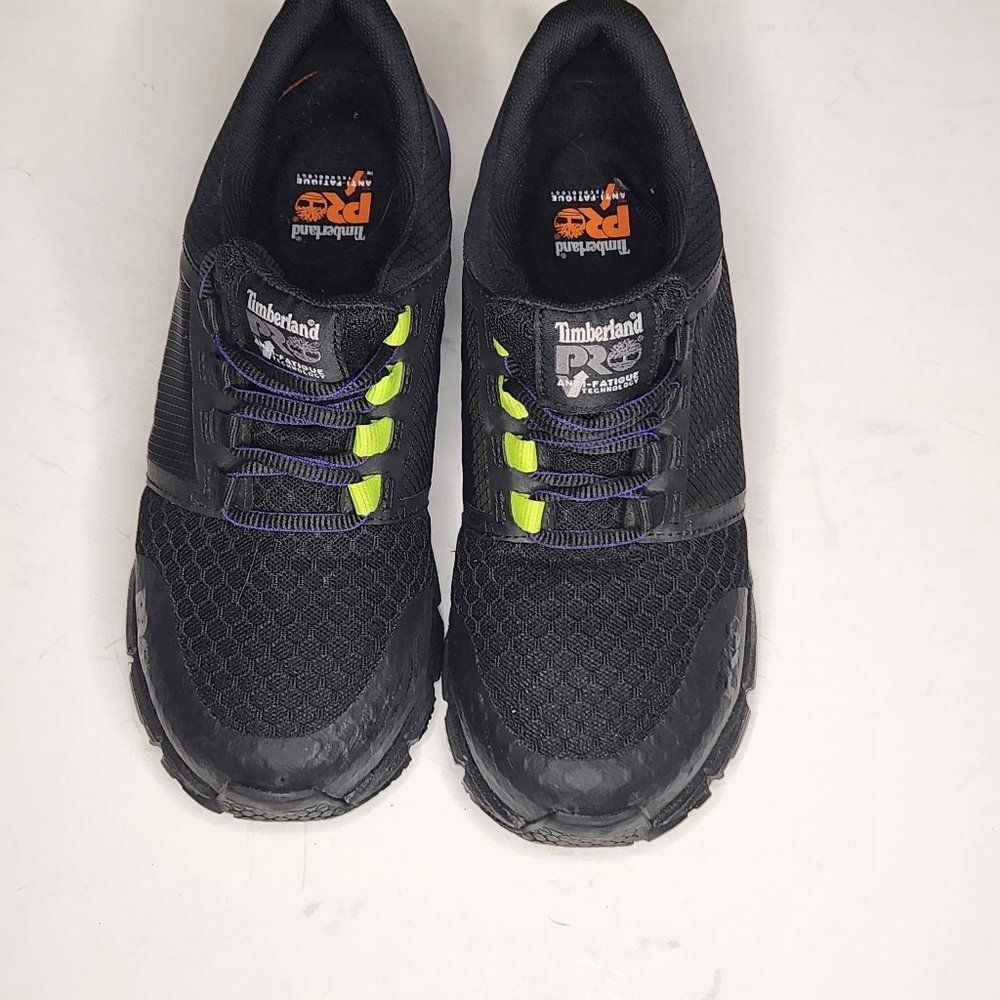TIMBERLAND PRO WOMEN'S RADIUS SAFETY TOE WORK SHOES - BLACK/PURPLE, size 8.5